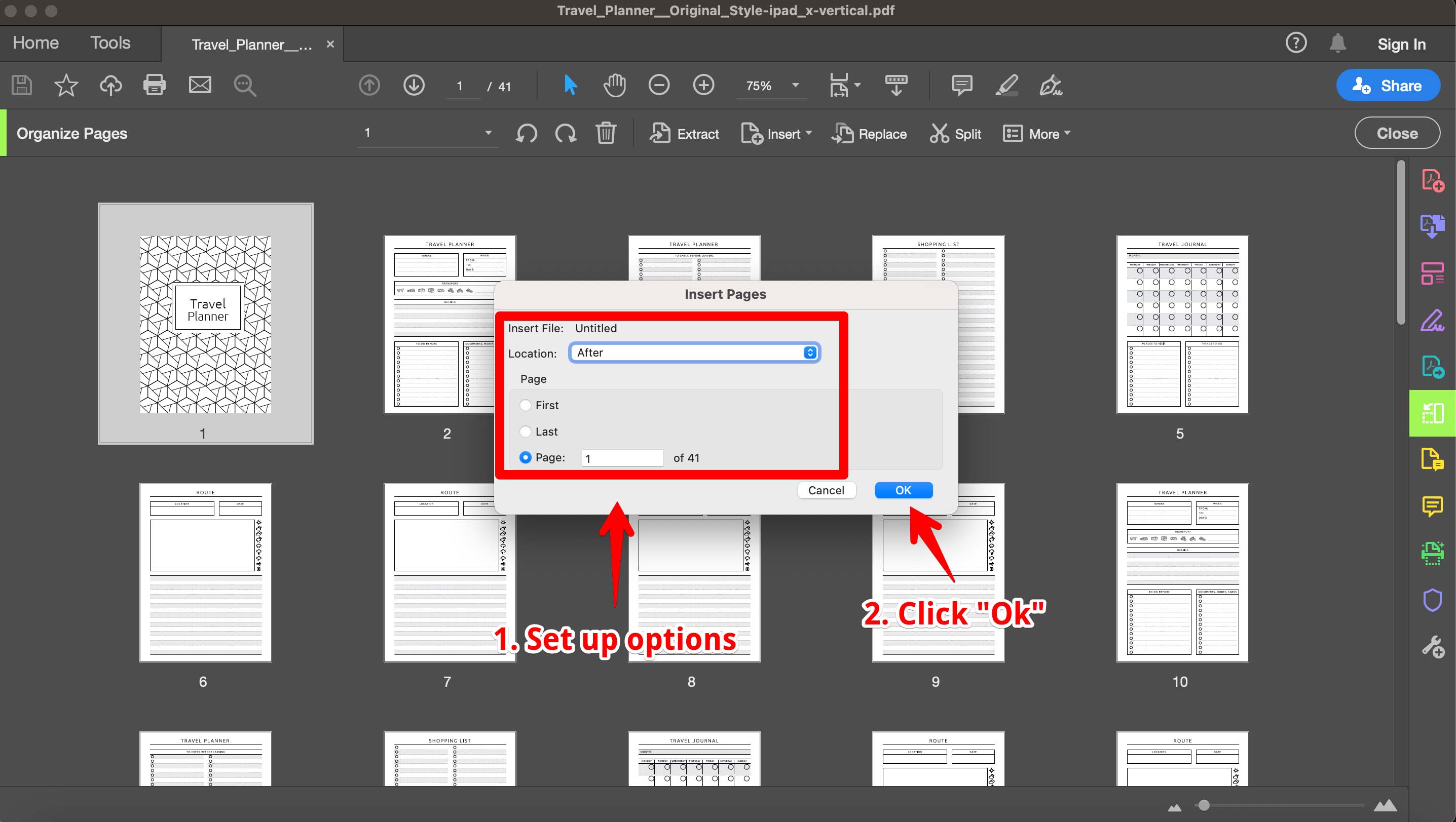 Adding a Page from One PDF to Another in Adobe Acrobat 