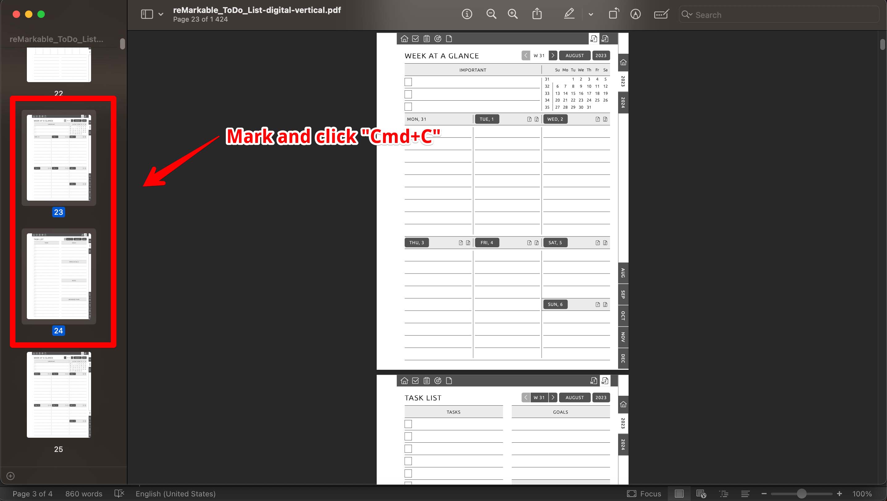Splitting a PDF on Mac Preview