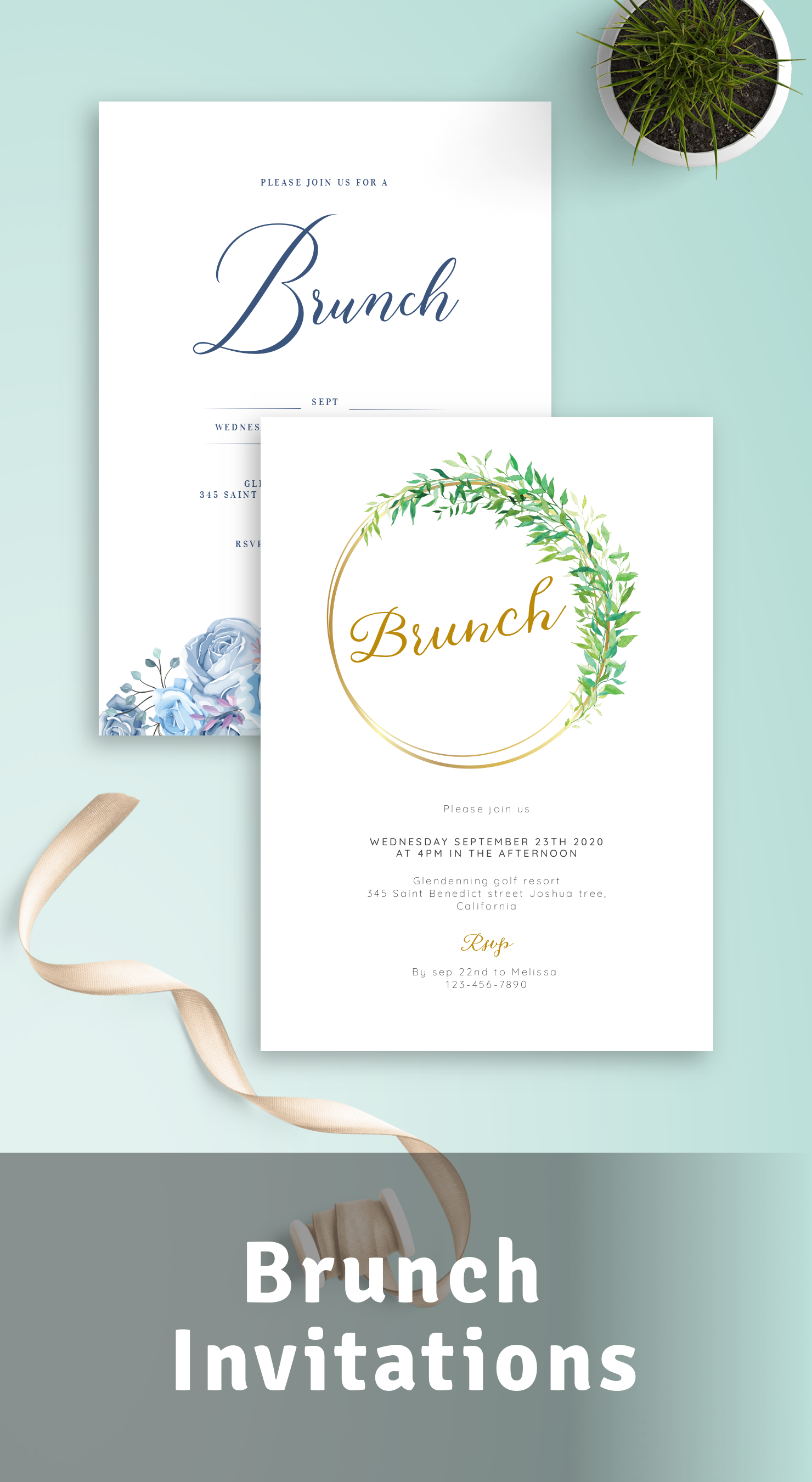 Brunch Invitations Download or Order printed