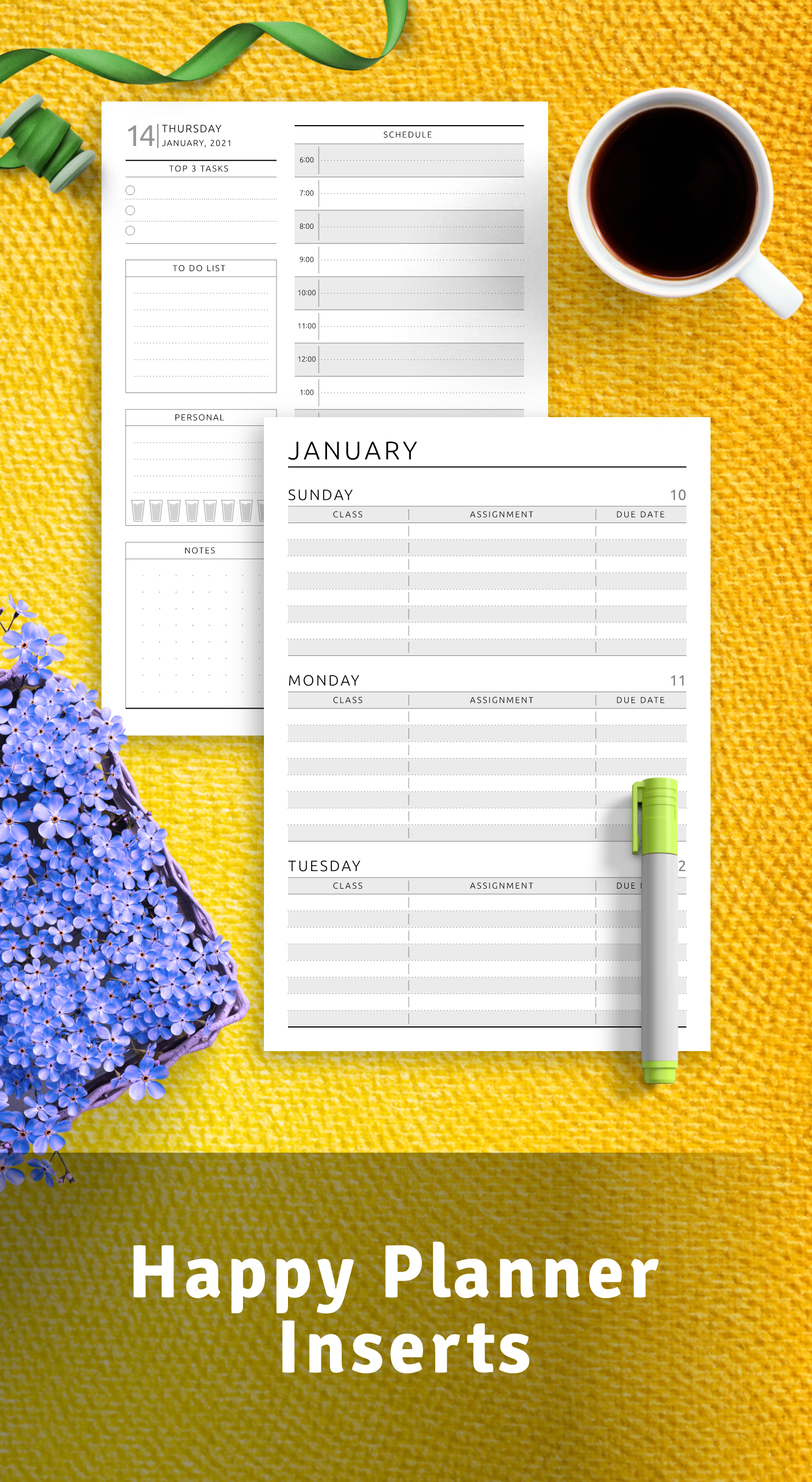 Get 2025 - 2026 Happy Planner Inserts Printable PDF