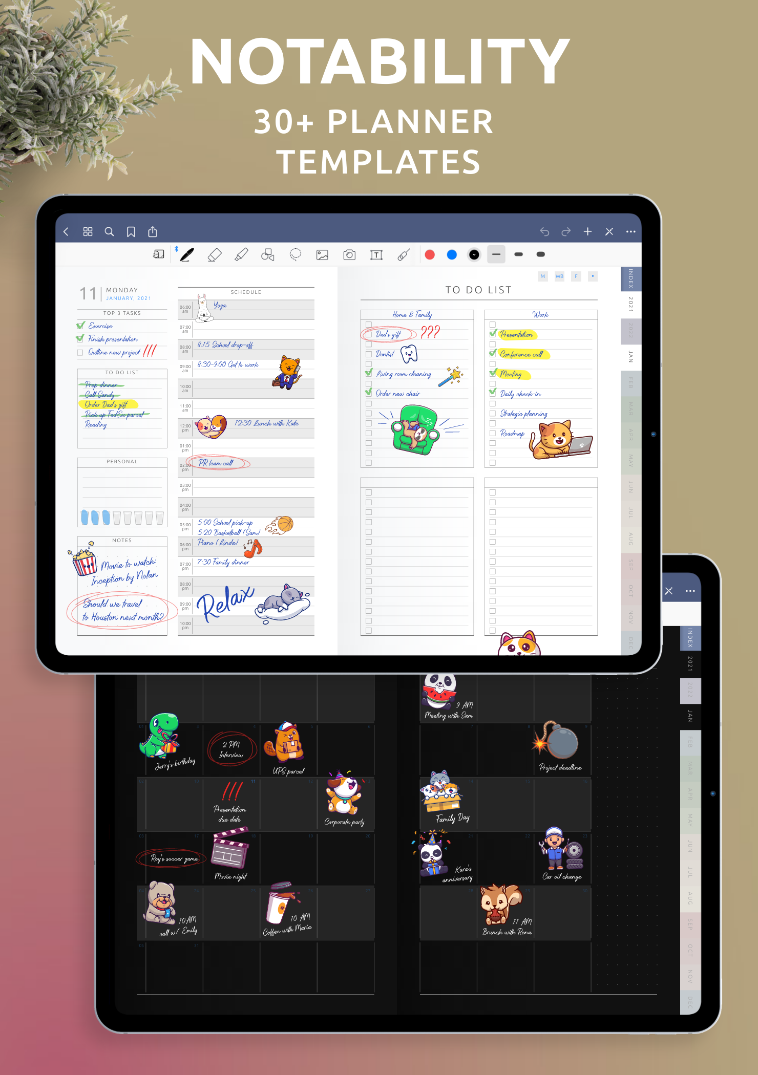 digital planners for notability