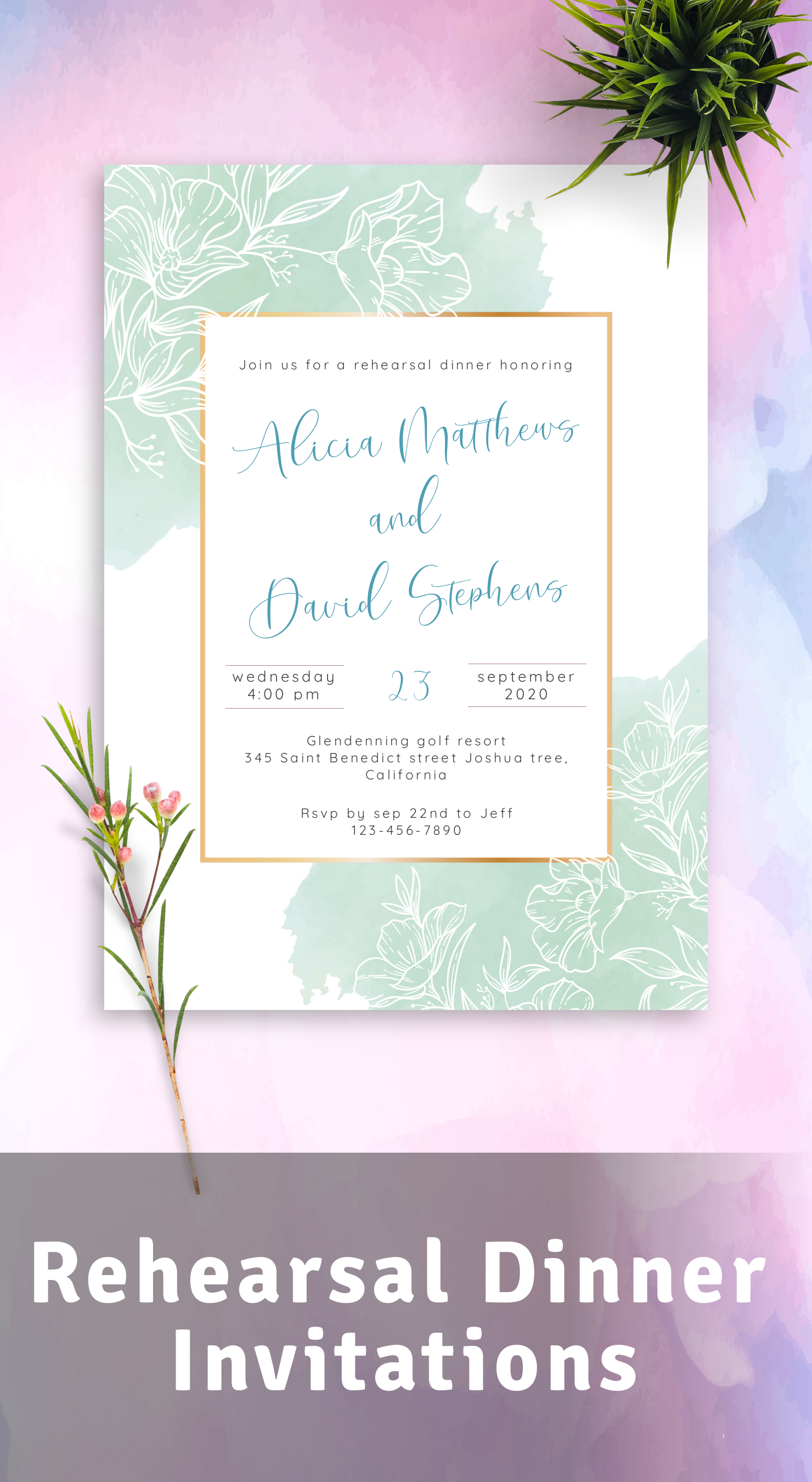 Rehearsal Dinner Invitations Download or Order prints