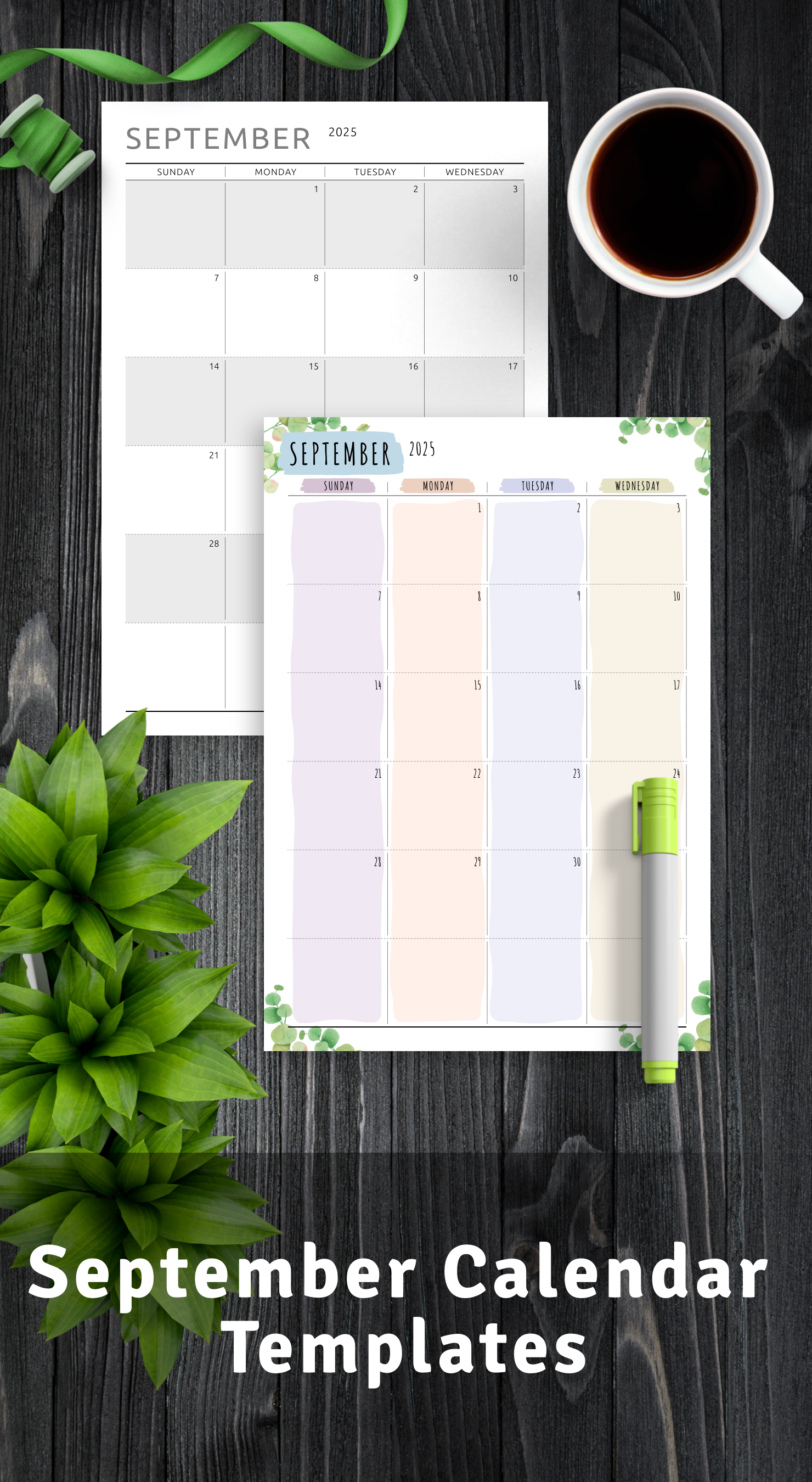 September 2025 Calendar Templates - Download PDF