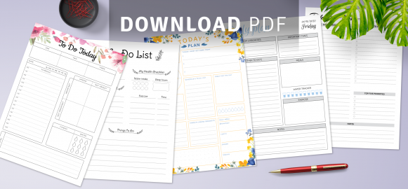 Daily to do list example - Download PDF