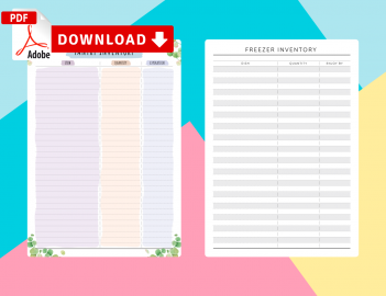 Food Inventory Templates - Download PDF