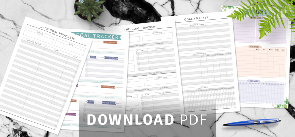 Goal Tracker Templates - Download PDF