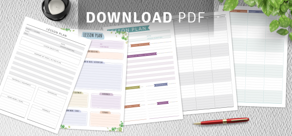 Lesson plan printable templates - Download PDF