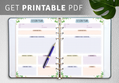 Lesson plan printable templates - Download PDF