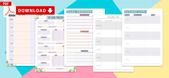 Printable Life Goals Templates - Download PDF