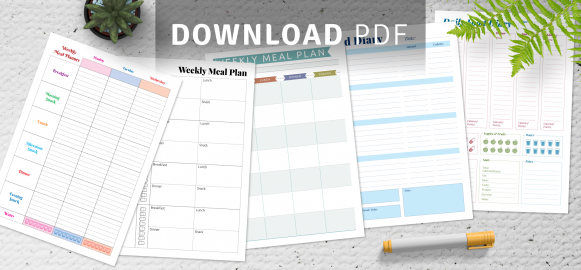 Printable food journal templates - Download PDF