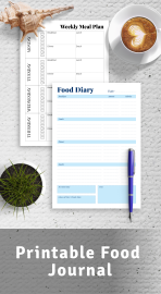 Printable food journal templates - Download PDF