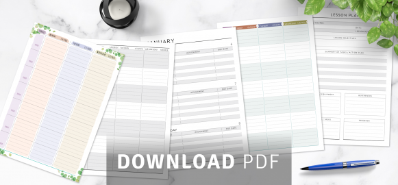 Printable weekly lesson plan templates