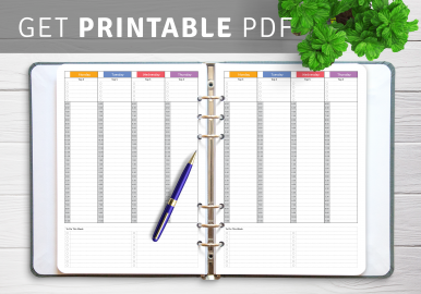 Sample schedule templates - Download PDF