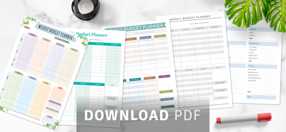 Weekly Budget Planner Templates - Download PDF