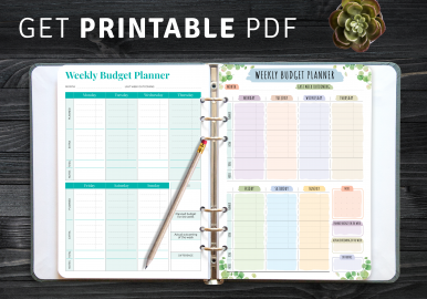 Weekly Budget Planner Templates - Download PDF