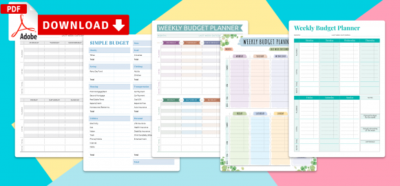 Weekly Budget Planner Templates - Download PDF