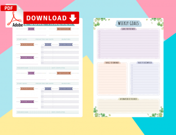 Weekly Goal Planner Templates - Download PDF