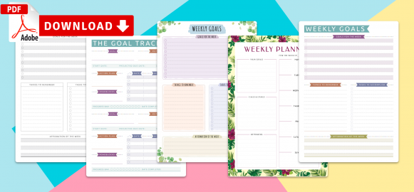 weekly goal planner templates download pdf