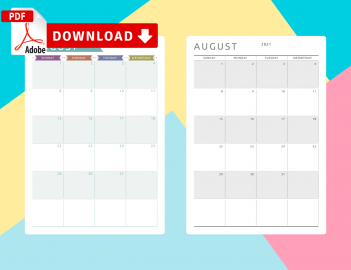 August 2024 Calendar Templates - Download PDF