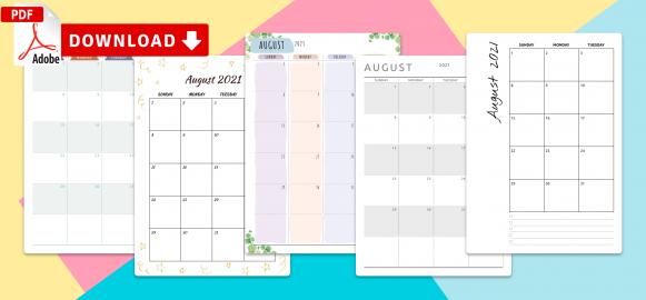 August 2024 Calendar Templates - Download PDF