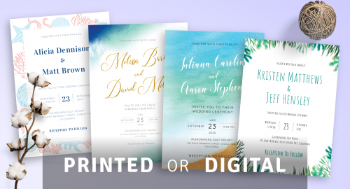 Beach Wedding Invitations Templates - Customize &amp; Download