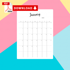 Printable Blank Calendar Templates
