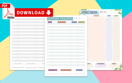 Expense Tracker Templates - Digital & Printable Sheets