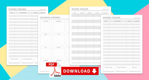 Expense Tracker Templates - Digital & Printable Sheets