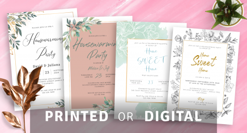 Housewarming Invitations - Download PDF Or Order Printed