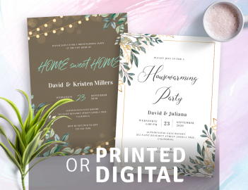 Housewarming Invitations - Download PDF or Order printed