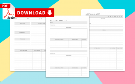 Download Paid & Free Meeting Agenda Templates PDF