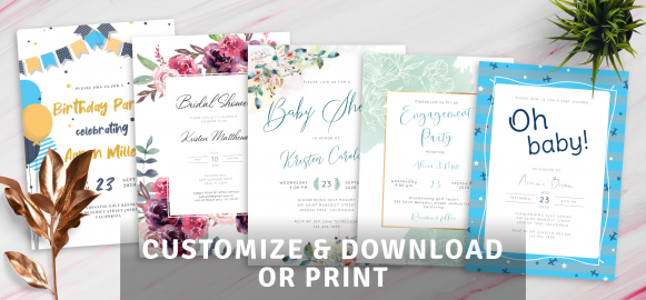 Party Invitation Templates - Download PDF or PNG