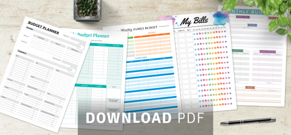 Printable Budget Templates - Download PDF A4, A5, Letter size