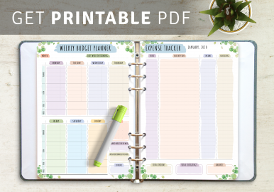 Printable Budget Templates - Download PDF A4, A5, Letter size