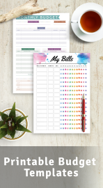 Printable Budget Templates - Download PDF A4, A5, Letter size
