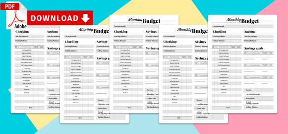 Printable Budget Templates - Download PDF A4, A5, Letter size