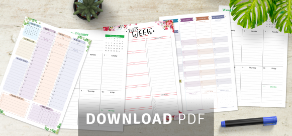 Weekly Calendar Templates - Download Printable PDF