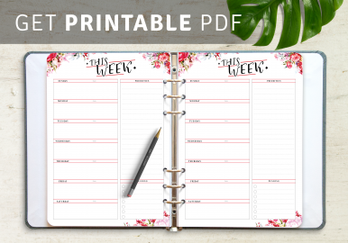 weekly calendar templates download pdf print