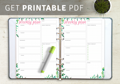printable weekly planner templates download pdf