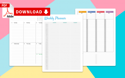 Weekly Schedule Templates. Download Printable and Digital