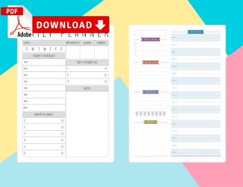 Undated Daily Planner Templates