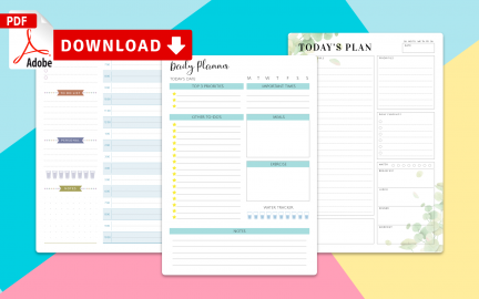 Undated Daily Planner Templates