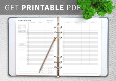 Horizontal Weekly Planners PDFs- Best Templates