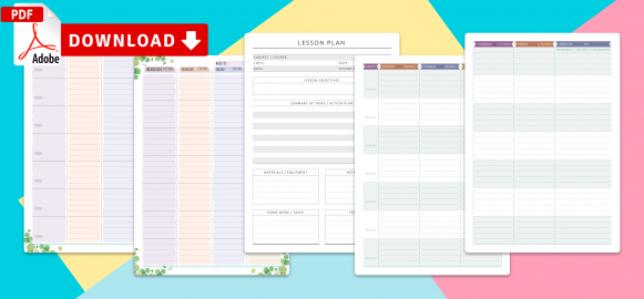 Download Weekly Lesson Plan Templates PDF for Teachers