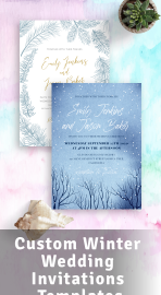 Winter Wedding Invitations Templates - Customize and download