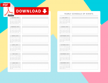 Try for free Printable Yearly Calendars