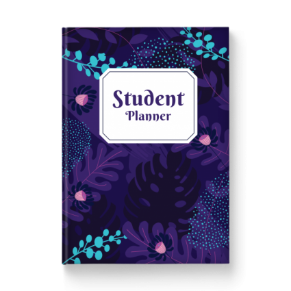 Student Planner Hardcover - Floral Style