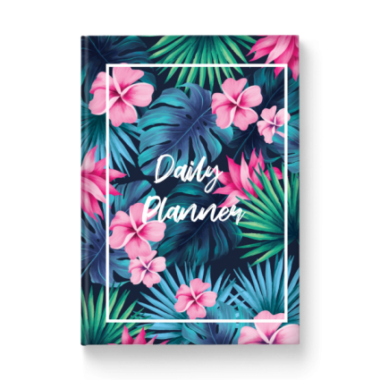 Undated Daily Planner Hardcover - Floral Style