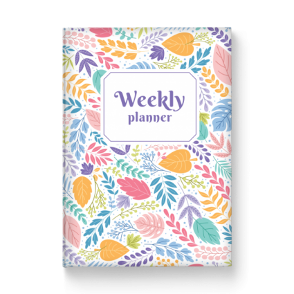 Weekly Planner Hardcover - Floral Style