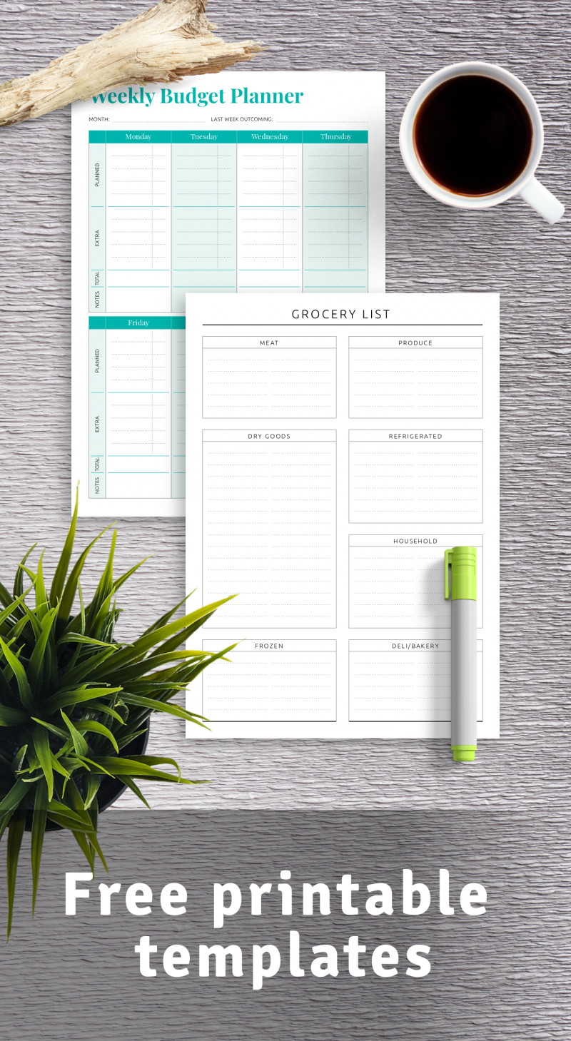 Download 500  Free Printable Planner Templates